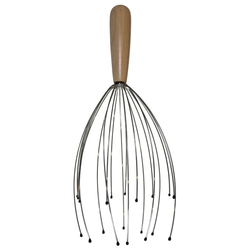 Tada Natural Scalp Massager Wooden Handle HandheldHead Stress Relief Spider Tool